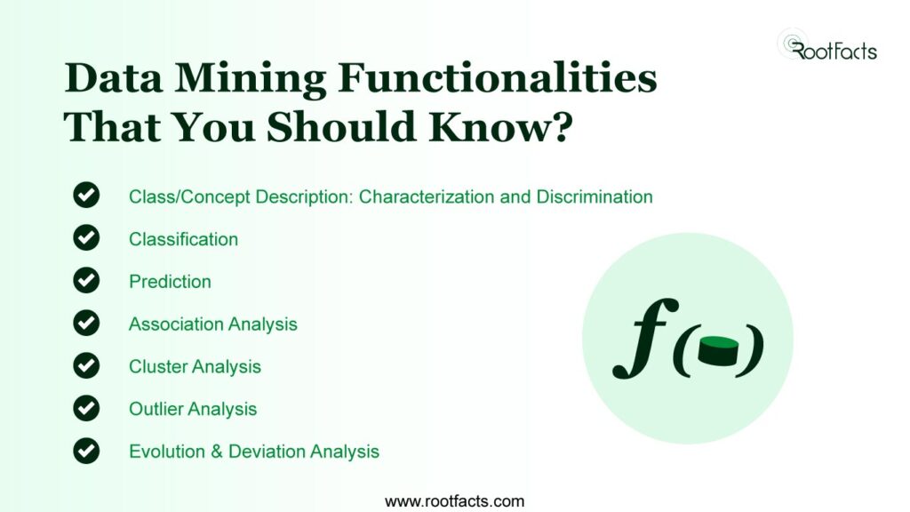 Data mining functionality that you should know